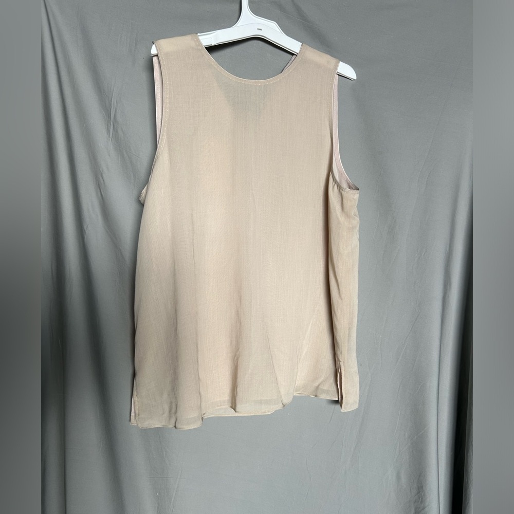 Lafayette 148 NY Dakota Sleeveless Blouse in Light Dune